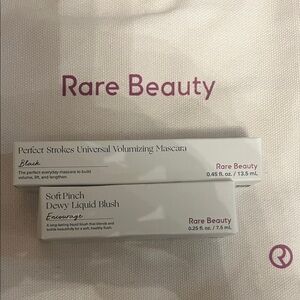 Rare Beauty Soft Pinch Dewy Liquid Blush & Perfect Strokes Mascara (pink/black)